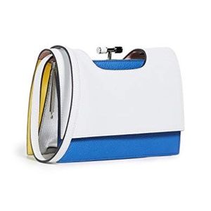 THE VOLON Chateau Colorblock Bag, White & Blue